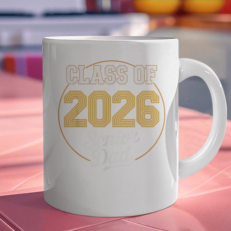 Senior Dad Class Of 2026 Purple Retro Vintage Graduation Graphic Print Coffee Mug