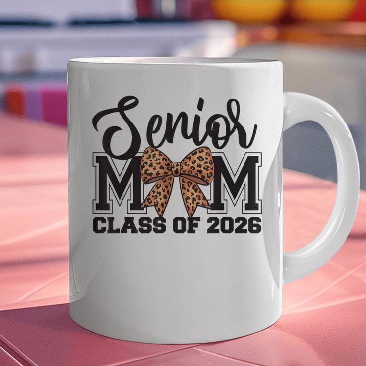 Senior Mom Class Of 2026 Graduation Leopard Coquette Bow Graphic Print Coffee Mug