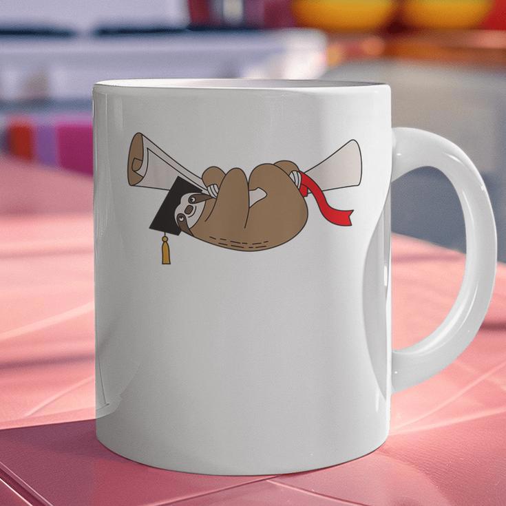 Sloth Graduation Shirt Cute Animal Diploma Grad Graphic Print Coffee Mug