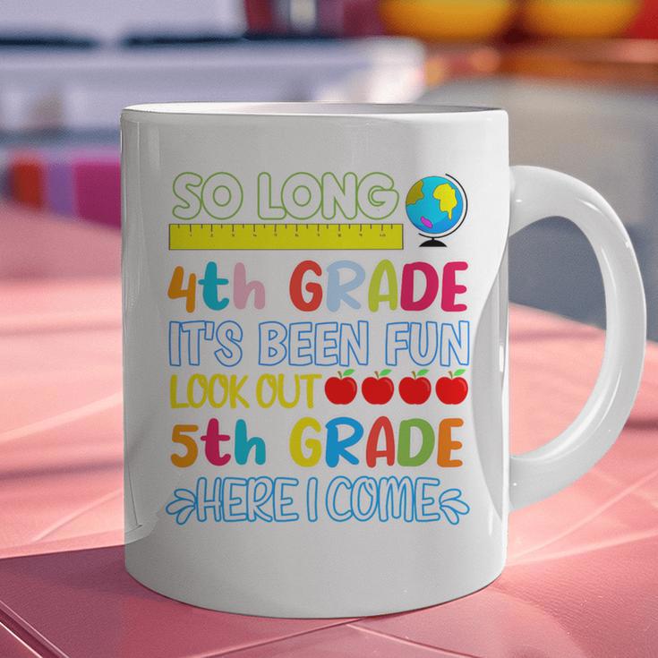 So Long 4th Grade Here I Come Graduation 5th Grade Kids Tee Premium Graphic Print Coffee Mug
