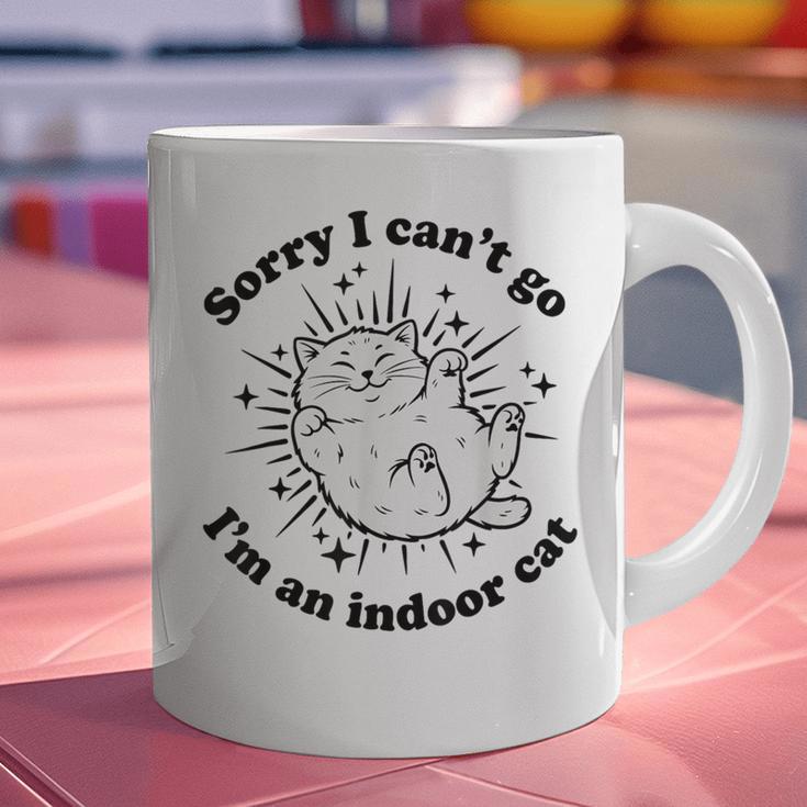 Sorry I Can't Go I'm An Indoor Cat Quote Introvert Graphic Print Coffee Mug Sorry I Can't Go I'm An Indoor Cat Quote Introvert Graphic Print Coffee Mug