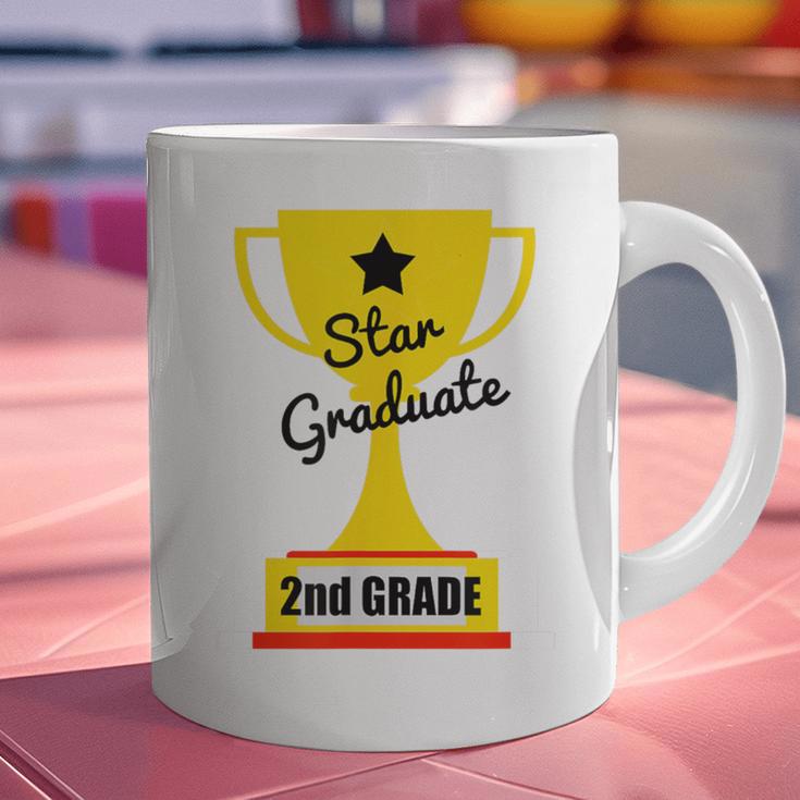 Star Graduate Second Grade Graduation Trophy Cup Graphic Print Coffee Mug