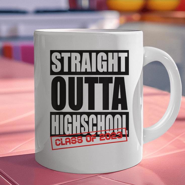 Straight Outta High School Class Of 2023 Graduation Graphic Print Coffee Mug
