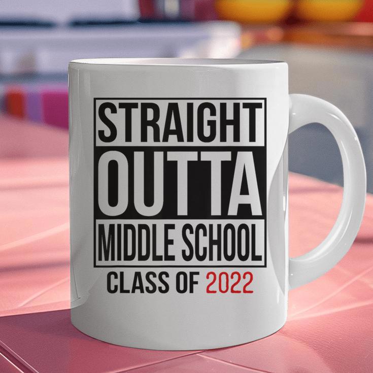 Straight Outta Middle School Graduation Shirt Class Of 2022 Graphic Print Coffee Mug