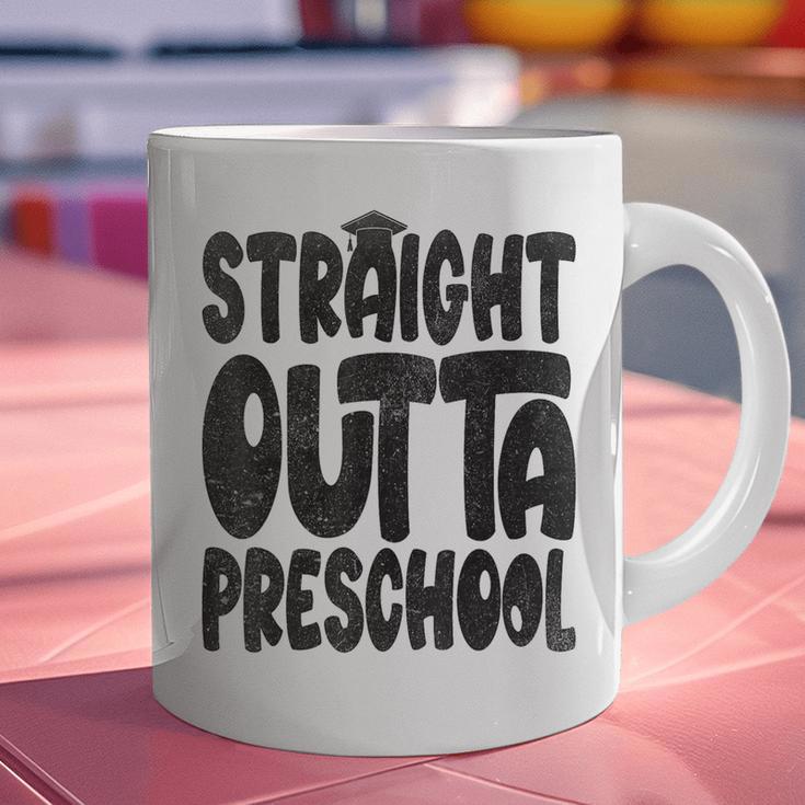 Straight Outta Preschool Graduation Cap Gown 2022 Cute Graphic Print Coffee Mug