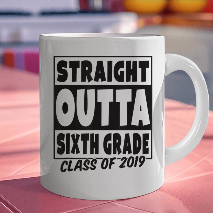 Straight Outta Sixth Grade Class Of 2019 Graduation Graphic Print Coffee Mug