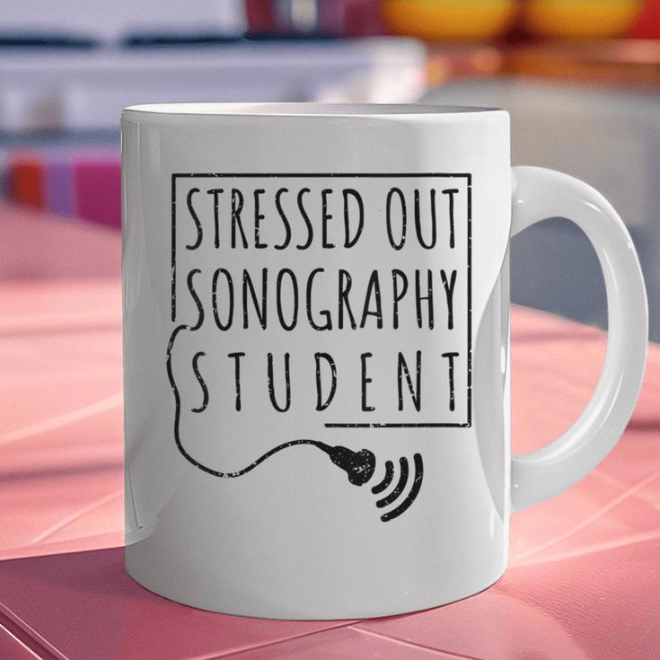 Stressed Sonography Student Ultrasound Tech Graduation Graphic Print Coffee Mug