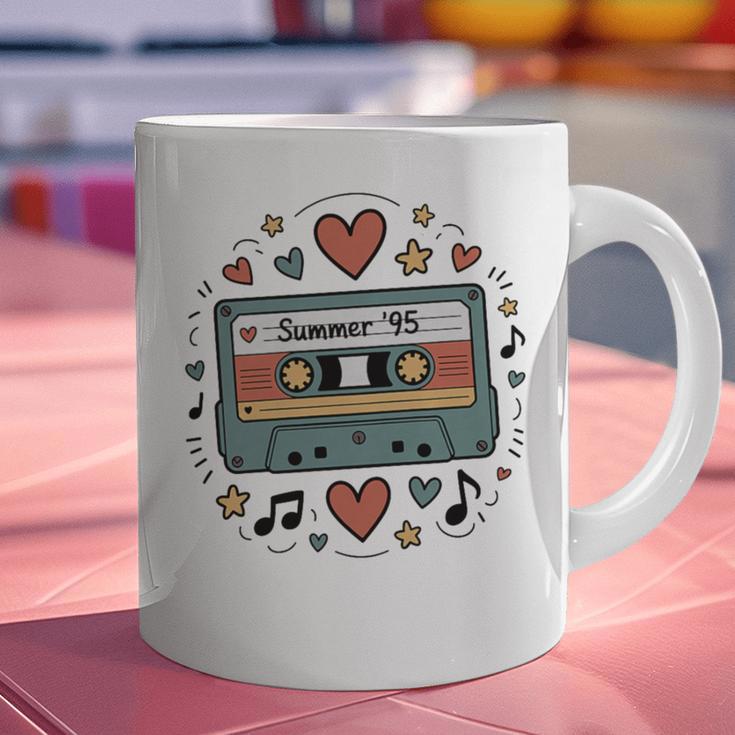 Summer ’95 Retro Cassette Tape Nostalgia Music Lover Premium Tri-Blend Graphic Print Coffee Mug