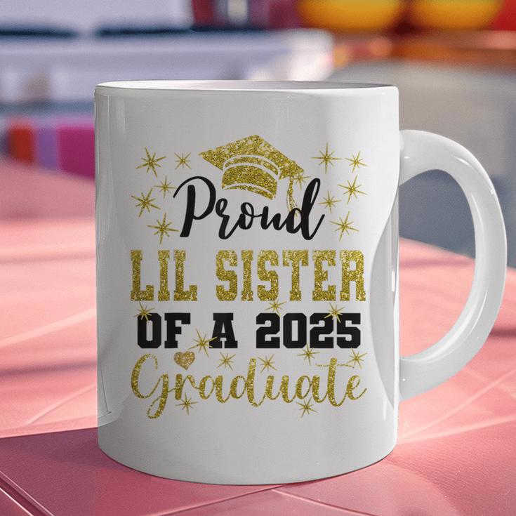 Super Proud Little Sister Of 2025 Graduate Graduation Family Graphic Print Coffee Mug