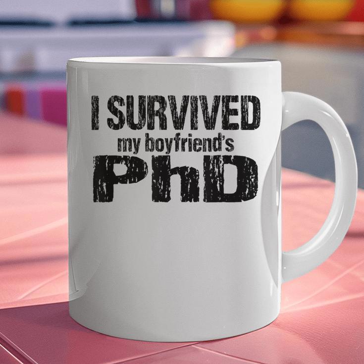 I Survived My Boyfriend's PhD Graduation T-Shirt Graphic Print Coffee Mug
