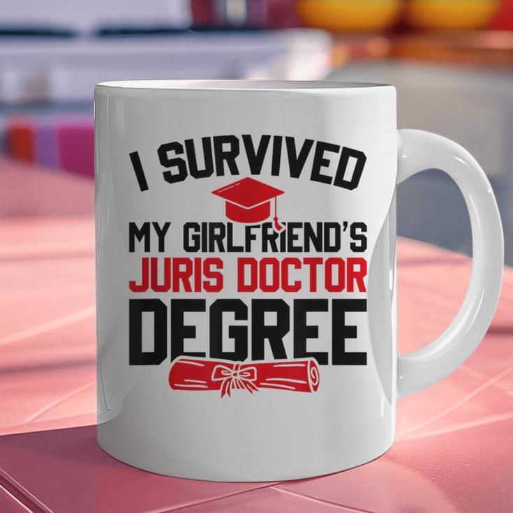 I Survived My Girlfriend's Juris Doctor Degree Graduation Graphic Print Coffee Mug