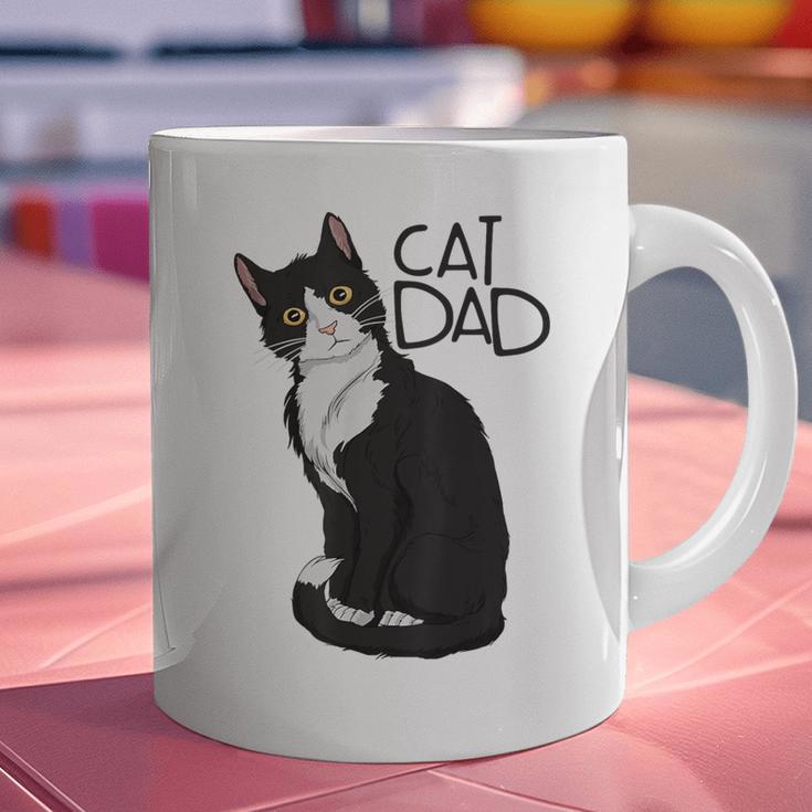 Tuxedo Cat Dad Cat Dad Tuxedo Cat Dad Graphic Print Coffee Mug