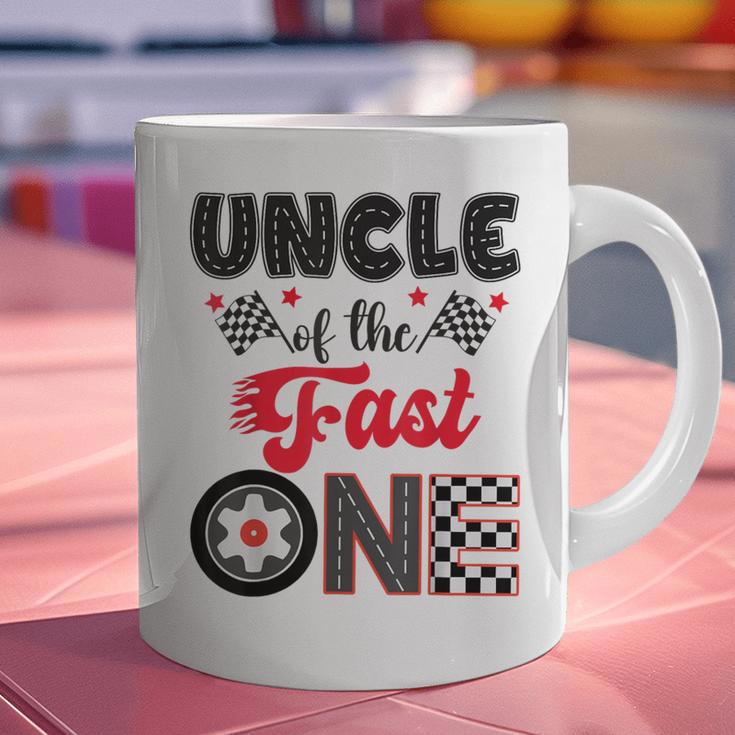 Uncle Of The Fast One Car Racing Dad 1St Birthday Boy Graphic Print Coffee Mug