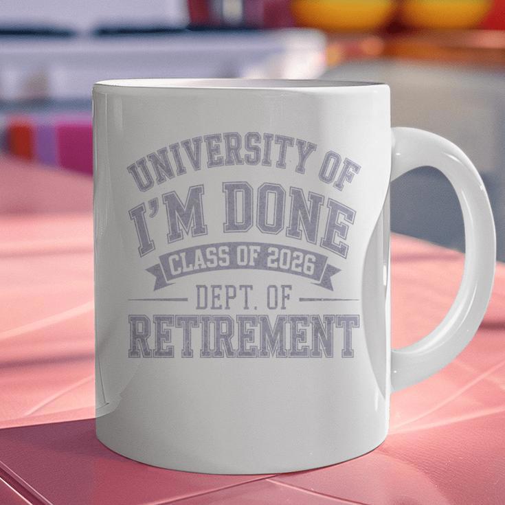 University Of Im Done Retirement Graduation 2026 Premium Tri-Blend Graphic Print Coffee Mug
