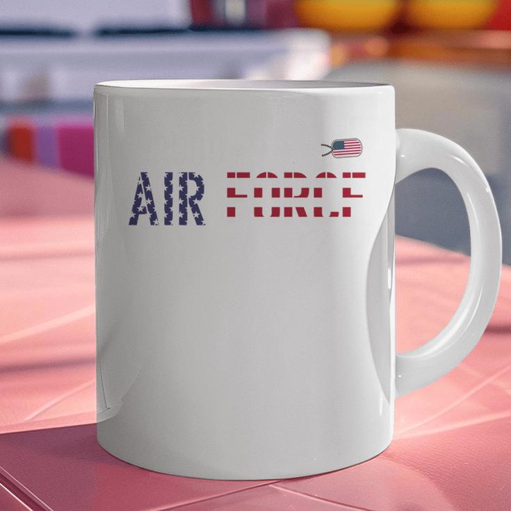 US Flag Proud Air Force Dad Graphic Print Coffee Mug