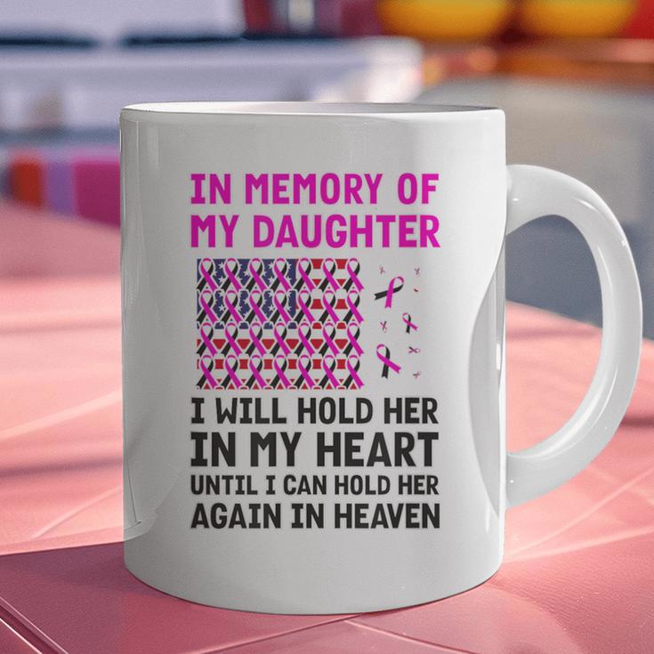USA Flag With Pink And Black Ribbon In Memory Of My Daughter For Women Men Graphic Print Coffee Mug USA Flag With Pink And Black Ribbon In Memory Of My Daughter For Women Men Graphic Print Coffee Mug