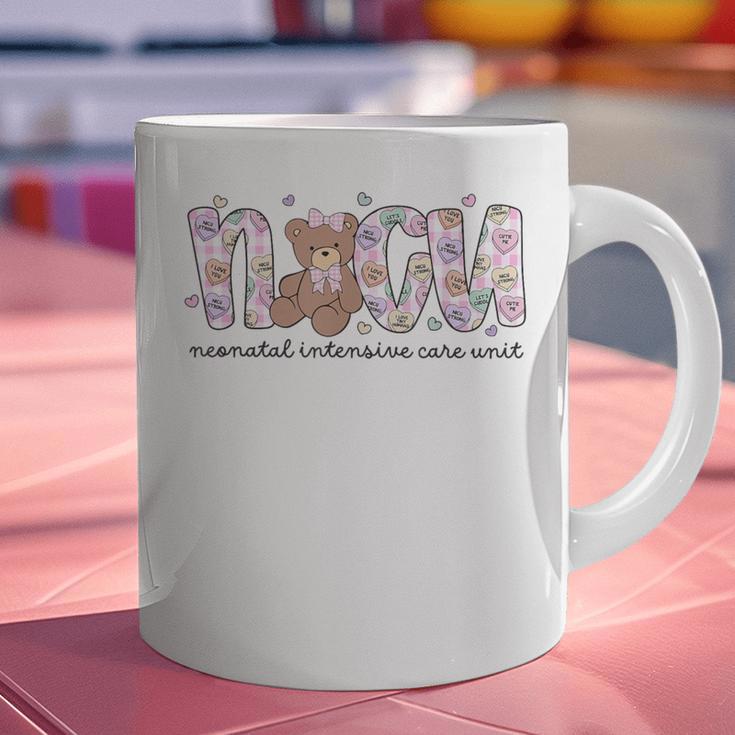 Valentines Day NICU Nurse Cute Bear Neonatal ICU Graduation Graphic Print Coffee Mug