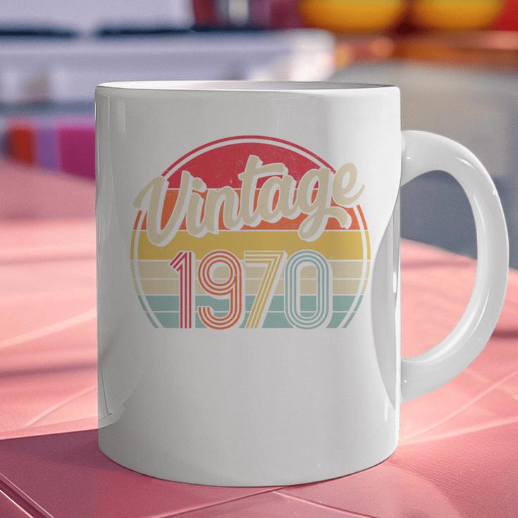 Vintage 1970 Retro Style 70's Born Nostalgia Vibe Birthday Premium Tri-Blend Graphic Print Coffee Mug