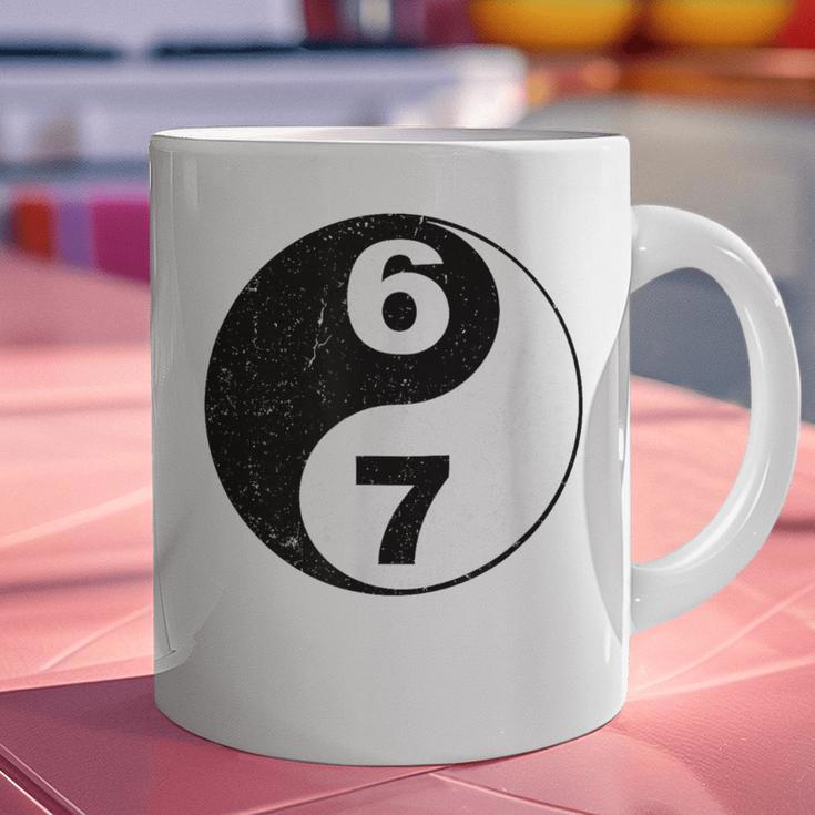 Vintage 6 7 Yin Yang Namaste Six Seven Nostalgia Graphic Print Coffee Mug Vintage 6 7 Yin Yang Namaste Six Seven Nostalgia Graphic Print Coffee Mug