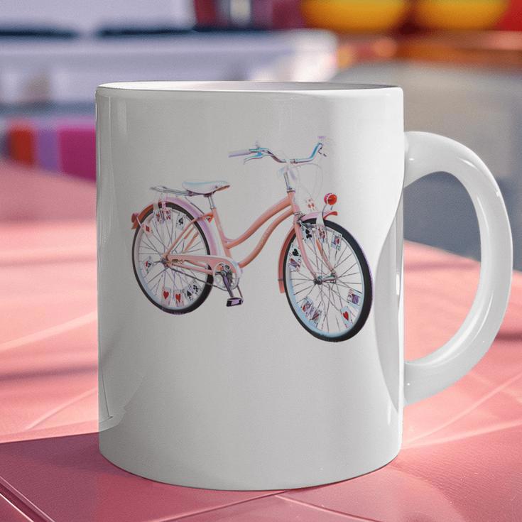 Vintage Bicycle With Playing Cards Nostalgia Premium Tri-Blend Graphic Print Coffee Mug Vintage Bicycle With Playing Cards Nostalgia Premium Tri-Blend Graphic Print Coffee Mug