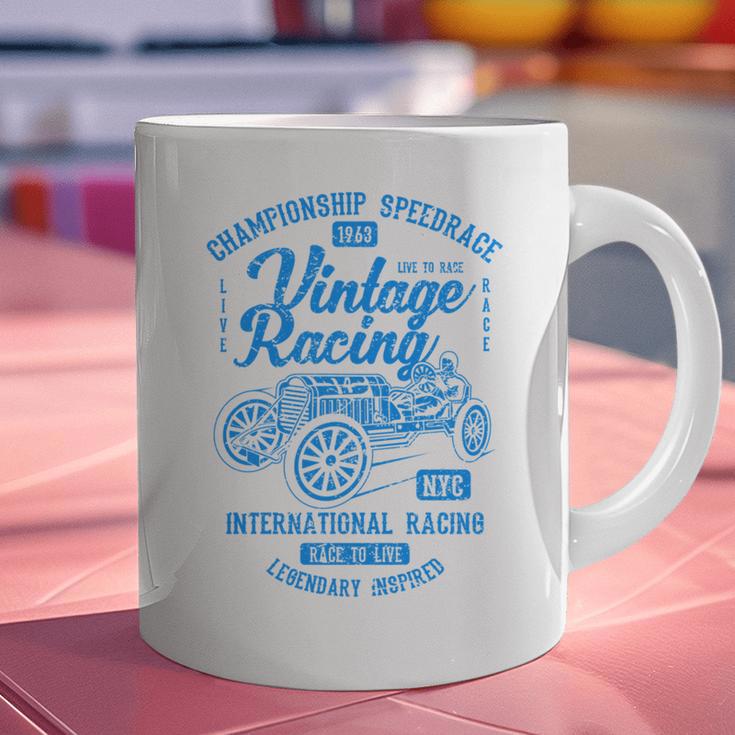 Vintage Racing Automotive Nostalgia Distressed Car Graphic Print Coffee Mug Vintage Racing Automotive Nostalgia Distressed Car Graphic Print Coffee Mug