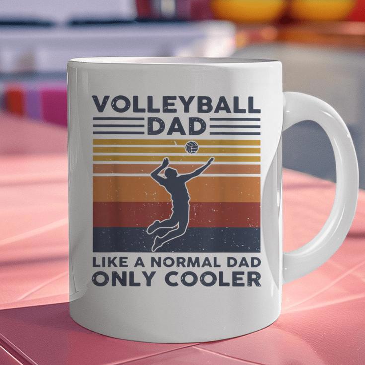 Volleyball Dad Like A Normal Dad Only Cooler Vintage Graphic Print Coffee Mug