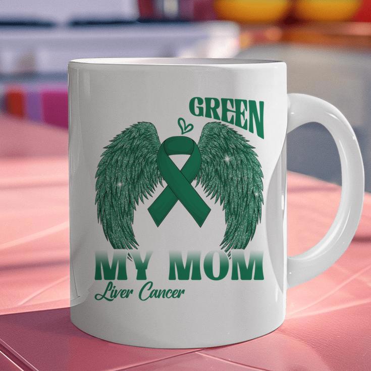 I Wear Green In Memory Of My Mom Liver Cancer Awareness Day Graphic Print Coffee Mug I Wear Green In Memory Of My Mom Liver Cancer Awareness Day Graphic Print Coffee Mug