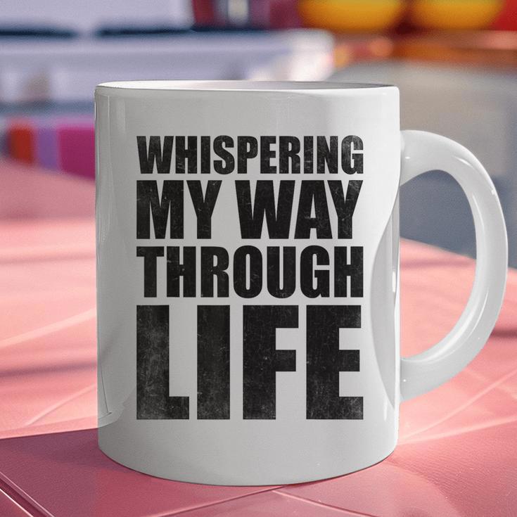 Whispering My Way Through Life Sayings For Introverts Graphic Print Coffee Mug Whispering My Way Through Life Sayings For Introverts Graphic Print Coffee Mug