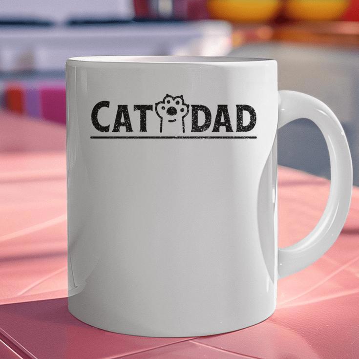 Worlds Best Cat Dad Ever Vintage Cat Dad Father Day Men Graphic Print Coffee Mug