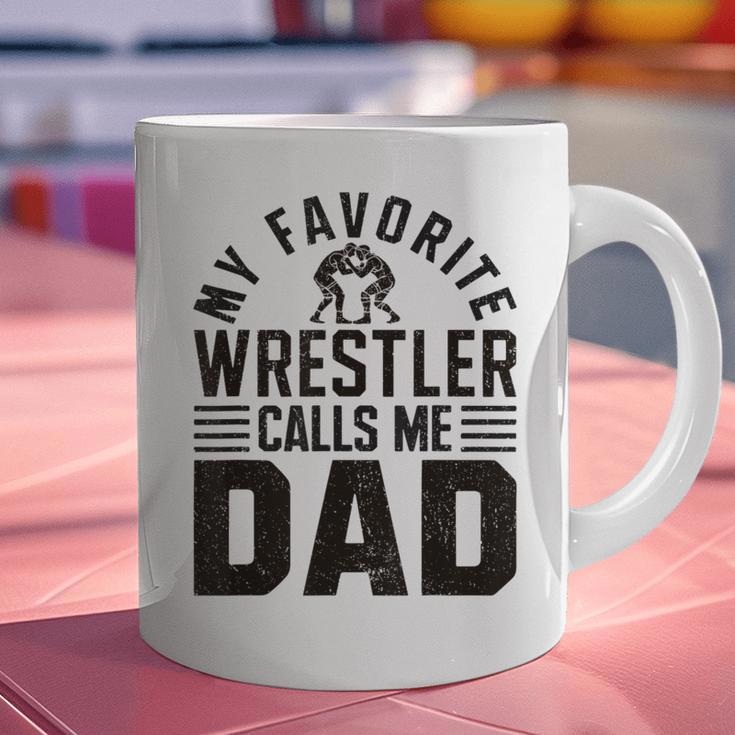 Wrestler Daddy Wrestling Dad Graphic Print Coffee Mug