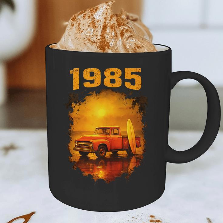 1985 Vintage Sunset Surf Truck Retro Beach Nostalgia Graphic Print Coffee Mug