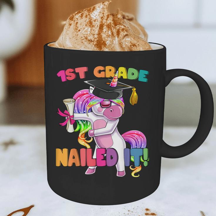 1st Grade Nailed It Flossing Unicorn Graduation Shirt Graphic Print Coffee Mug