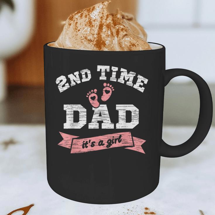2nd Second Time Dad It's a Girl Gender Reveal Dad Of 2 Kids Graphic Print Coffee Mug