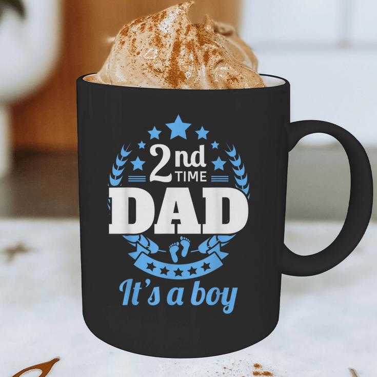 2nd Time Dad It's A Boy Dad Again Second Baby Announce Graphic Print Coffee Mug