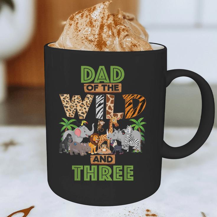 3rd Birthday Zoo Safari Jungle Dad Of The Wild And Three Graphic Print Coffee Mug