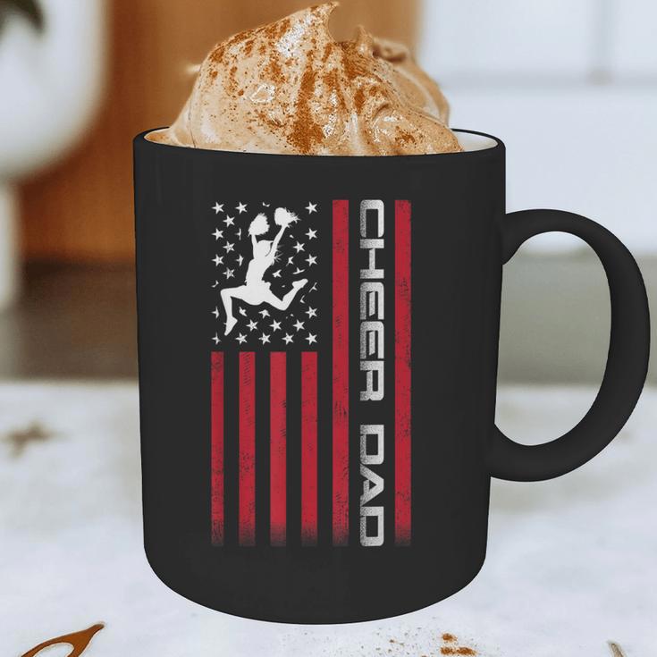 4th Of July US Flag Cheer Dad Shirt For Father's Cheer Graphic Print Coffee Mug