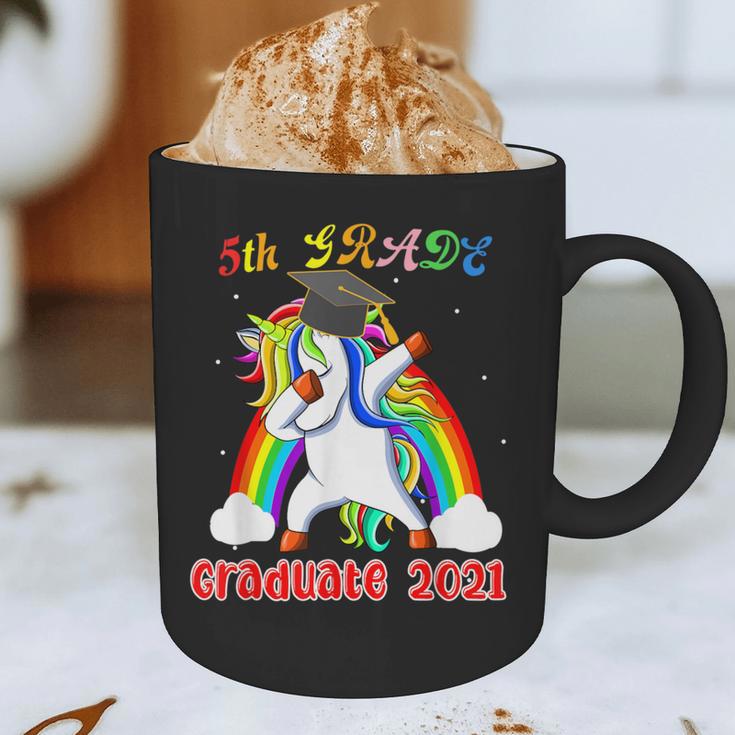 5th Grade Graduate Class 2021 Dabbing Unicorn Graduation Graphic Print Coffee Mug