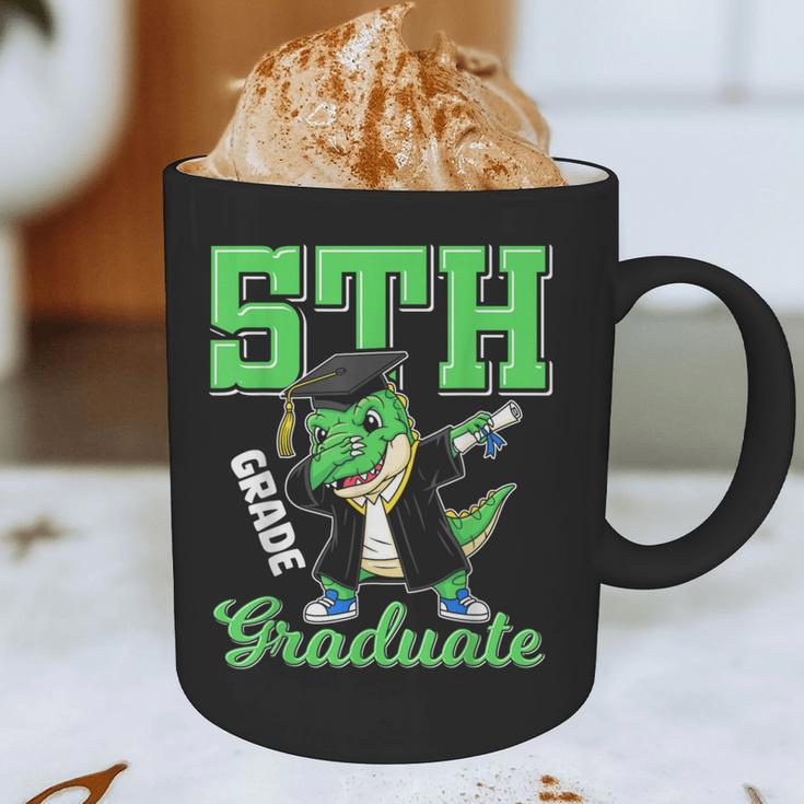 5th Grade Graduate Dinosaur Dab Graduation School Graphic Print Coffee Mug