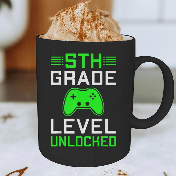 5th Grade Level Unlocked Back To School Gamer Graduation Graphic Print Coffee Mug