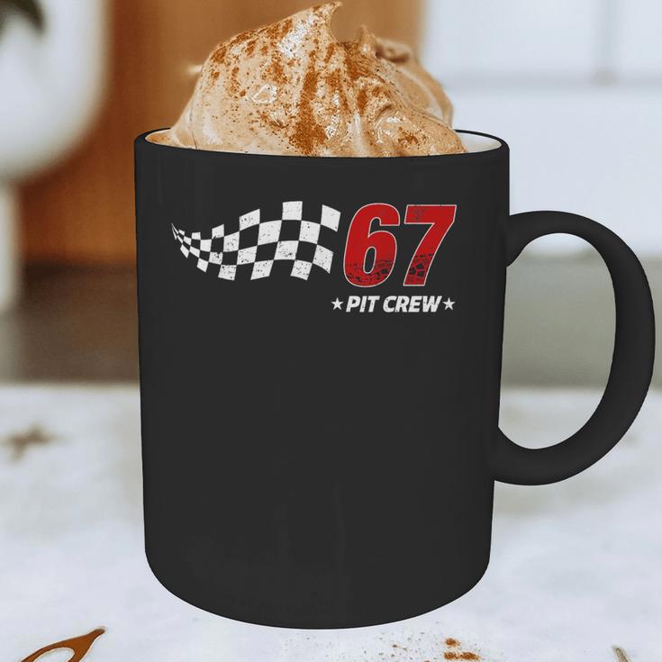 67 Pit Crew Six Seven Racing Birthday Race Car For Dad Mom Graphic Print Coffee Mug