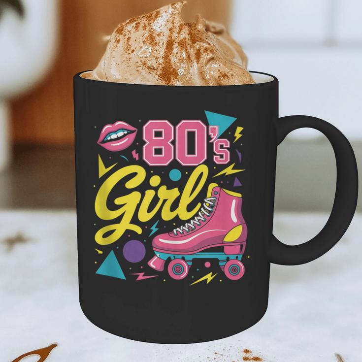 80's Girl Roller Skates Skating Eighties 1980s Nostalgia Graphic Print Coffee Mug