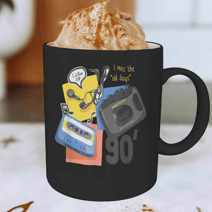 90s Retro Cassette And Walkman Nostalgia Graphic Tee Graphic Print Coffee Mug