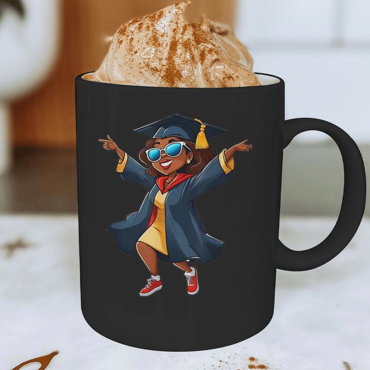 African American Woman Girl Graduation Class Graphic Print Coffee Mug
