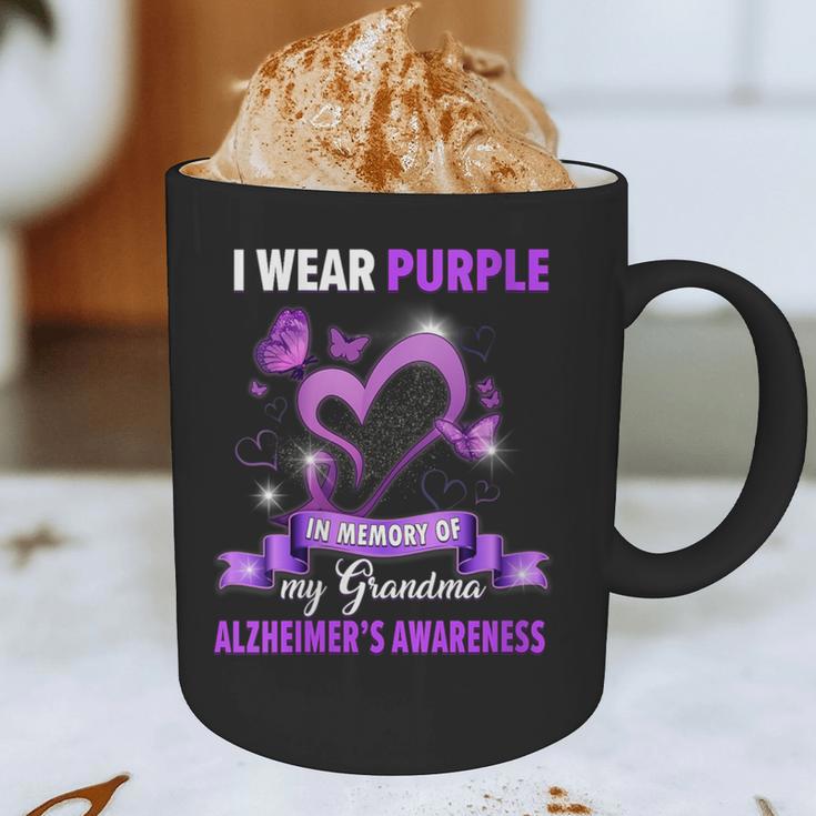 Alzheimer's Awareness I Wear Purple In Memory Of My Grandma Graphic Print Coffee Mug