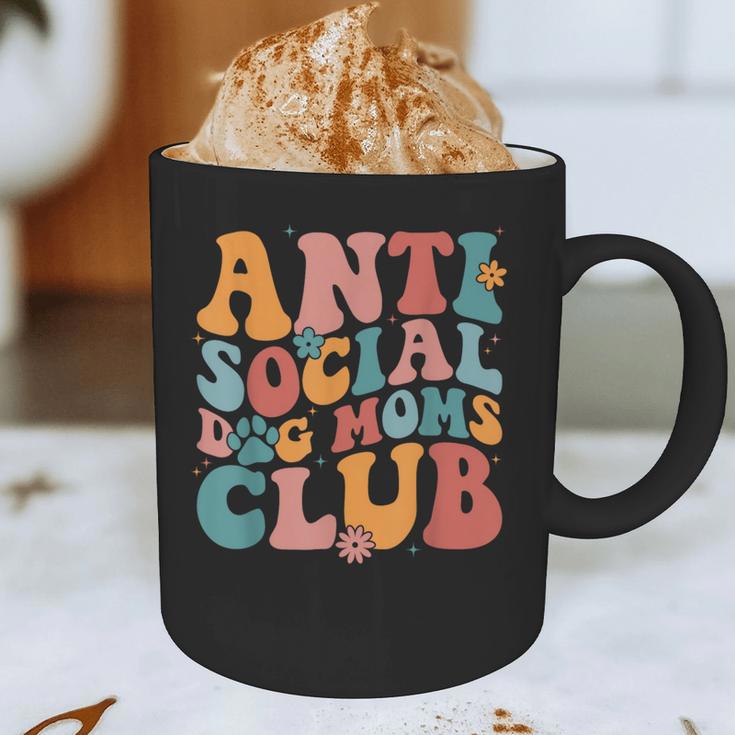 Anti Social Dog Moms Club Introvert Dog Mom Retro Men Women Graphic Print Coffee Mug