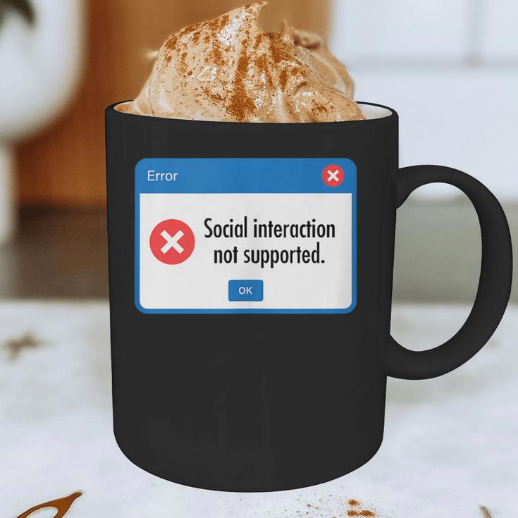 Anti Social Introvert Social Interaction Not Supported Graphic Print Coffee Mug