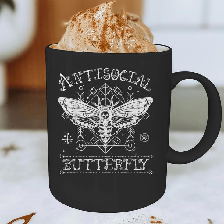 Antisocial Butterfly Introvert Death Head Moth Graphic Print Coffee Mug