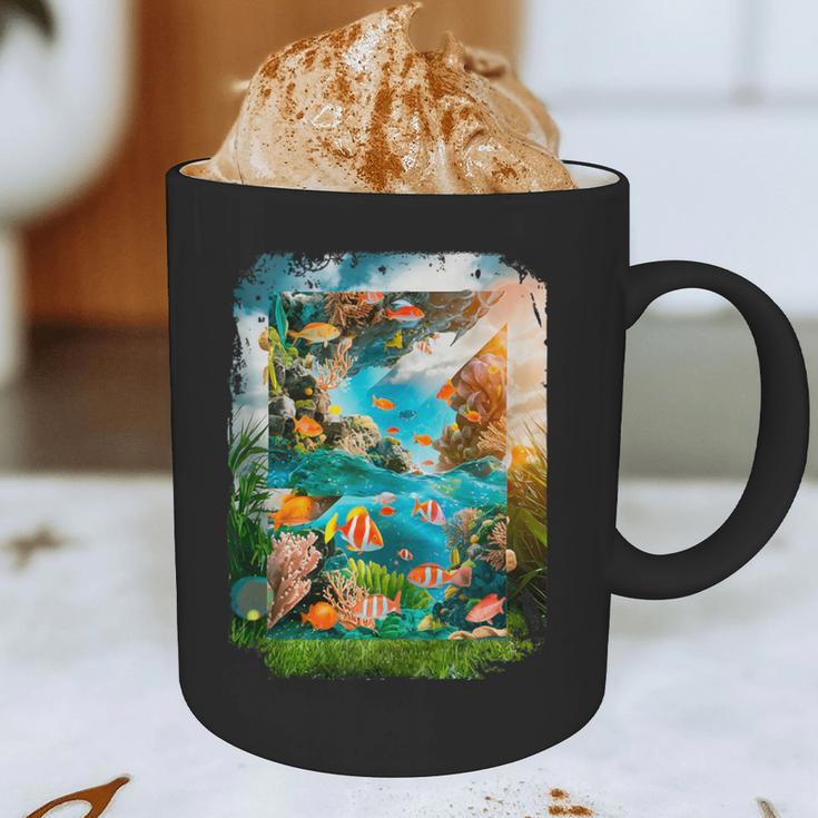 Aqua In The Skies Frutiger Aero Graphic Print Coffee Mug