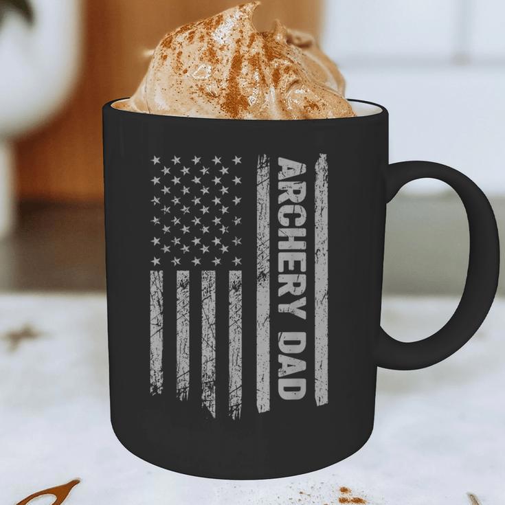 Archery Dad America US Flag Patriot Vintage Archer Graphic Print Coffee Mug