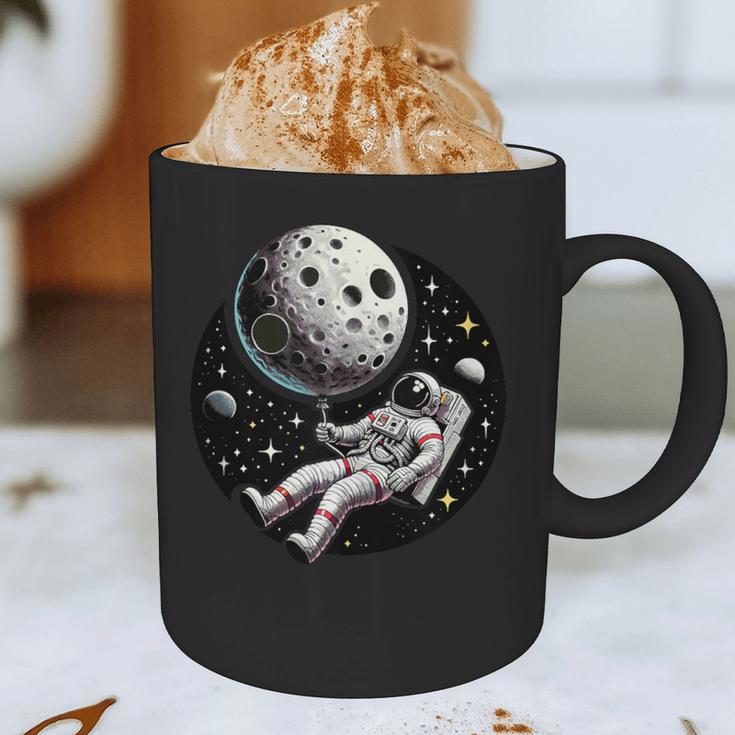 Astronaut Aesthetic Holding Moon Balloon Planets Introvert Graphic Print Coffee Mug Astronaut Aesthetic Holding Moon Balloon Planets Introvert Graphic Print Coffee Mug
